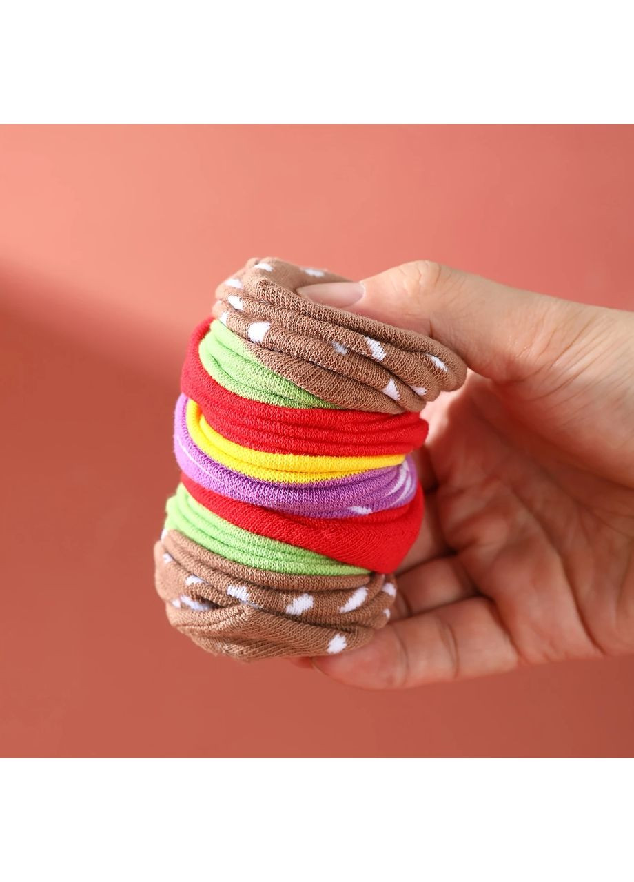 Комбіновані подарункові шкарпетки "міні-бургер", 1 пара, у пакованні, унісекс (363042356)