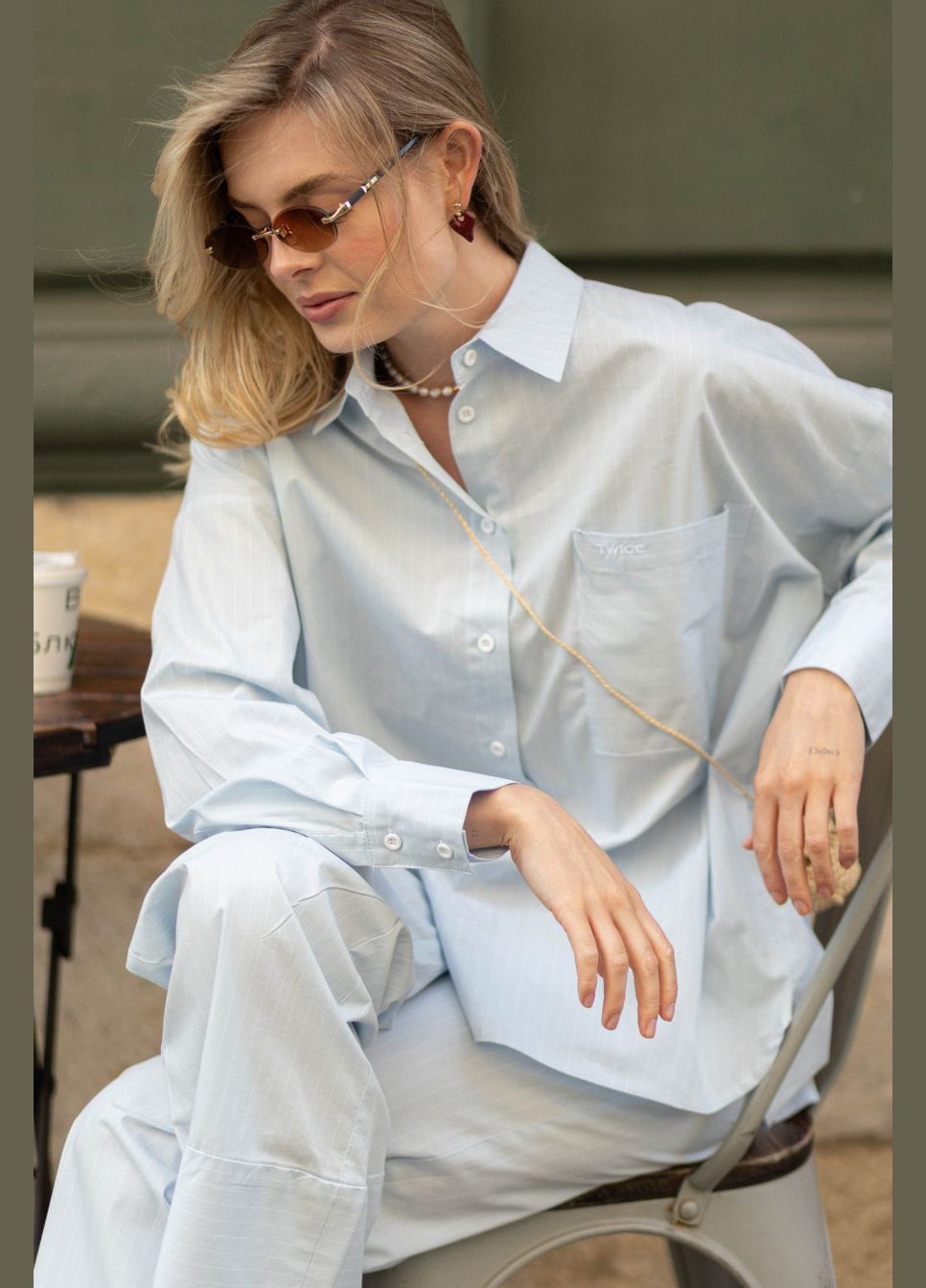 Костюм сорочка та штани з бавовни SU001 Twice (339043764)