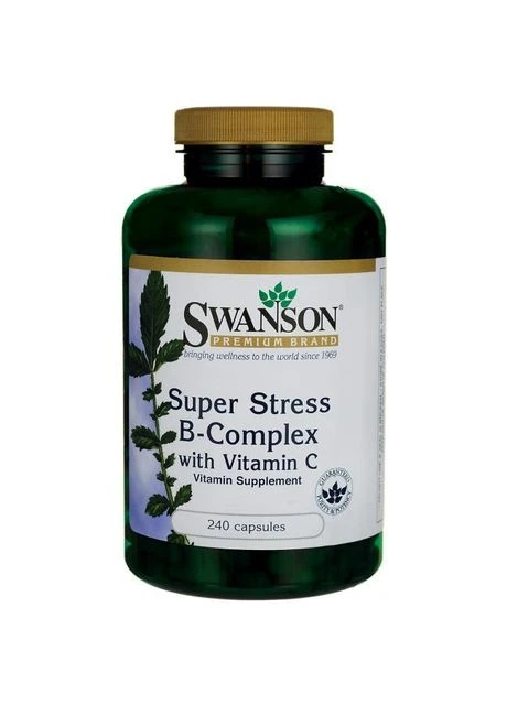 Комплекс вітамінів групи В з вітаміном З, від стресу, Super Stress,, 240 капсул Swanson (364311264)