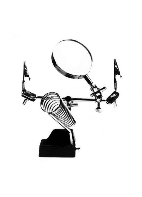 Держатель Третья рука JM506 Лупа с подставкой для паяльника 2,5Х 60 мм No Brand (313287759)