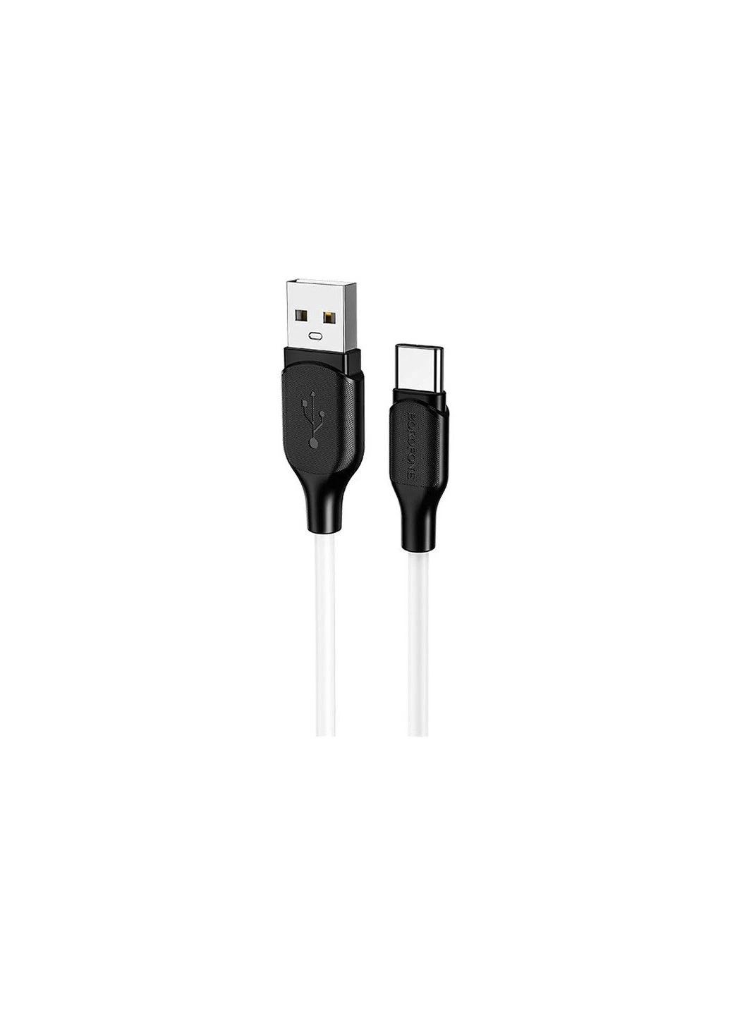 Дата кабель (ek19817) Borofone USB 2.0 AM to USB-C 1.0m 3A silicone BX42 white (391781649)