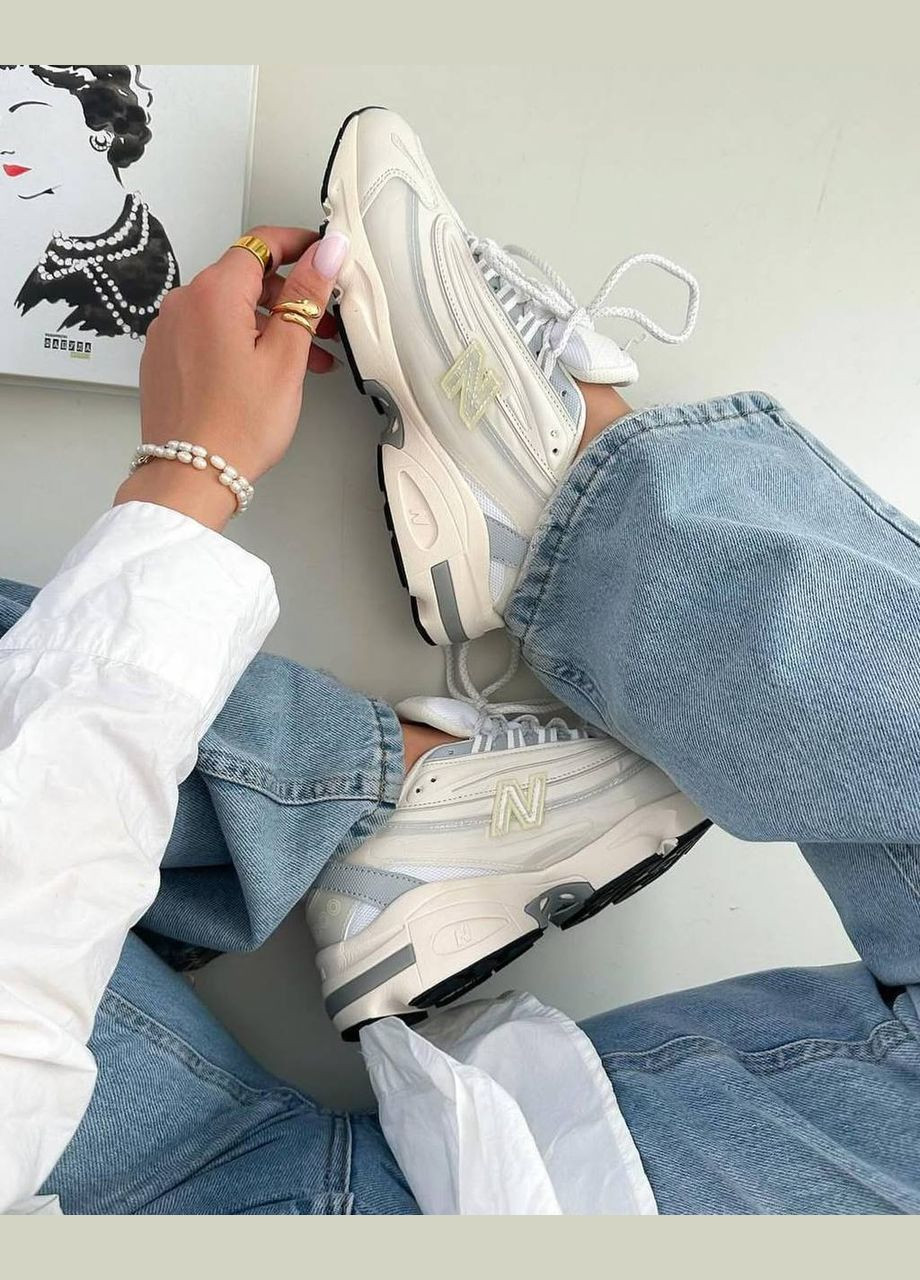 Женские кроссовки New Balance Aime Leon Dore Cream No Brand 1000 кремовые демисезоны (323632049)