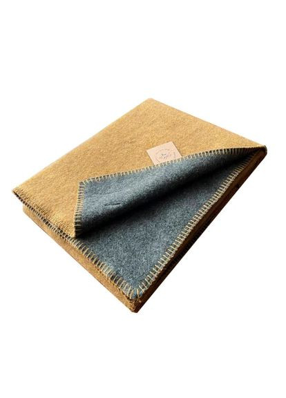 Плед-ковдра вовняна 6017 130х170 см гірчичний Love You (364110360)