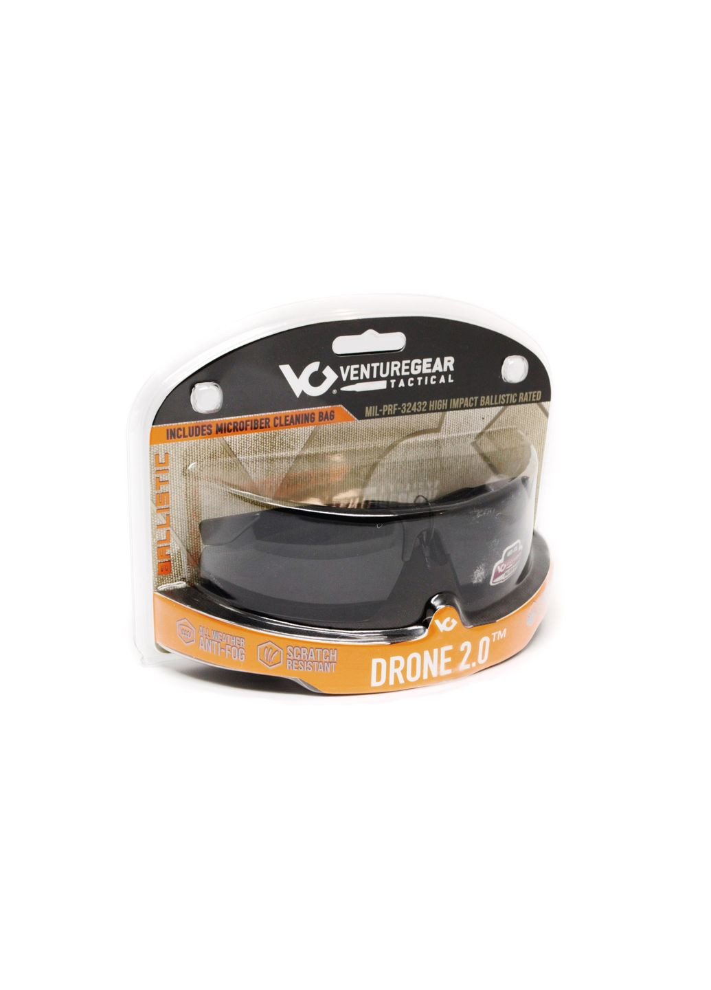 Захисні окуляри Drone 2.0 Black (gray) AntiFog, сірі в чорній оправі Venture Gear (292731739)