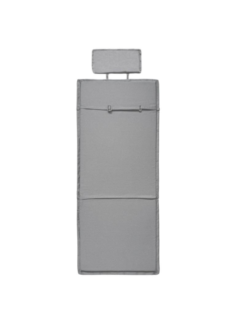 Подушка-матрац на садові крісла, стільці 100х45х3 см світло-сірий з підголівником No Brand (331770592)