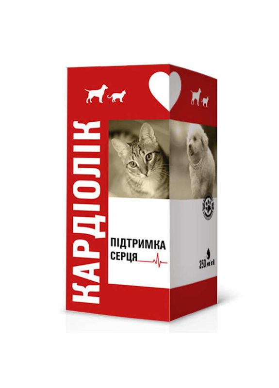 Кардиолик Кормовая добавка для поддержки сердца собак и кошек 250 мл (4820251781222) ЗооХелс (336183707)