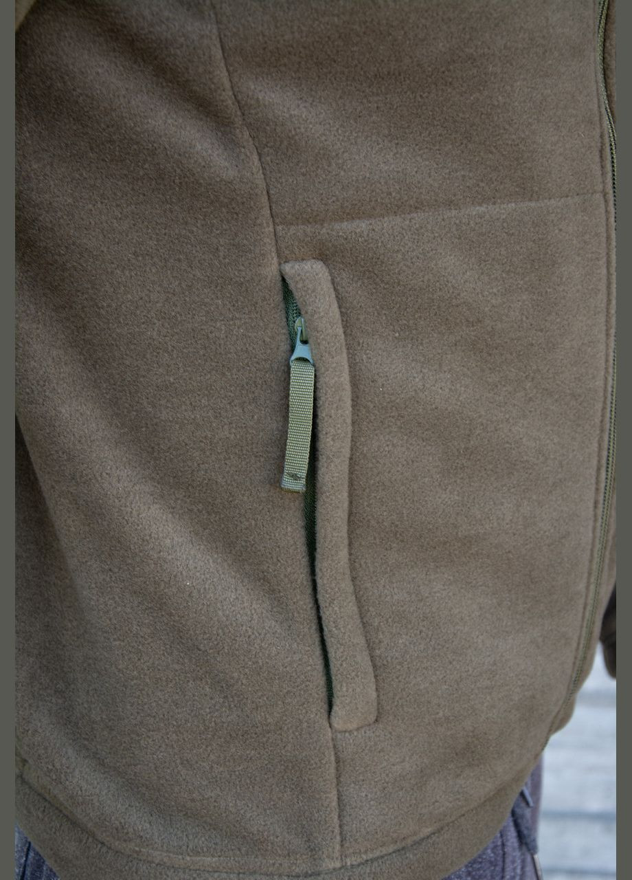 Флісова куртка військова турецький фліс 320 г/м.кв. хакі ВСУ (62-64) КІРАСА (334725733)