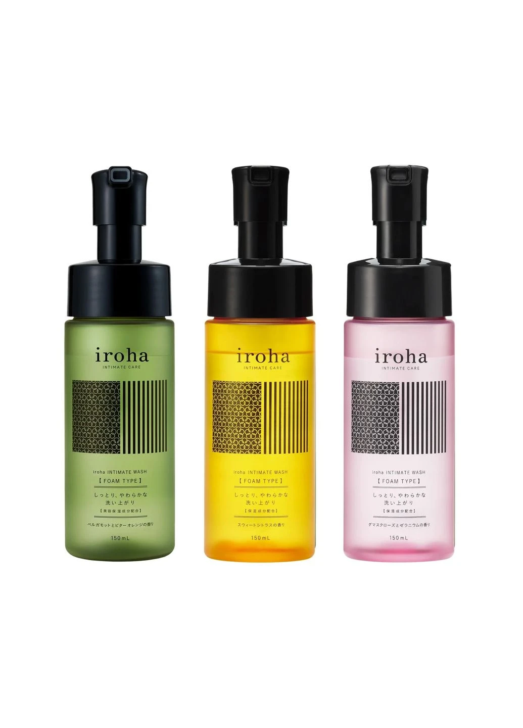 Піна для інтимного догляду Intimate Wash Foam Type Damask Rose and Geranium 150 мл Iroha (382336496)