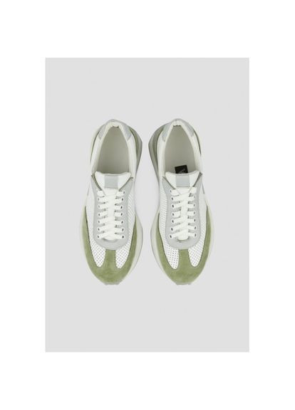 Цветные белые кроссовки с замшевыми вставками и перфорацией натуральная кожа р. (vm-om24) Vm-Villomi