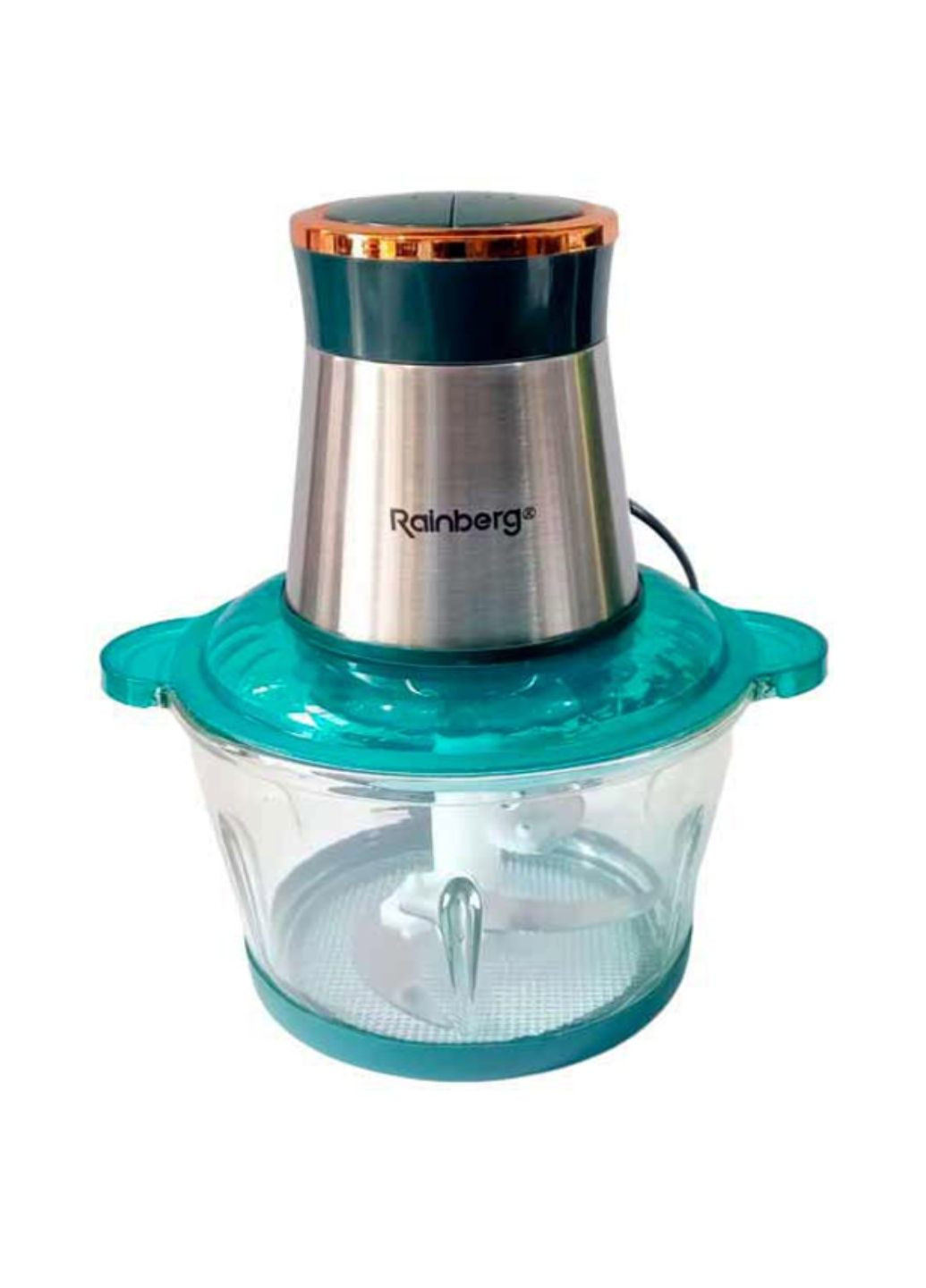 Измельчитель миксер кухонный чоппер блендер со стеклянной чашей RB-2201 1300W Rainberg (296660669)