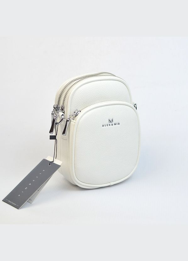 Біла міні сумочка крос боді вертикальна жіноча для телефону Alex&Mia (338182410)