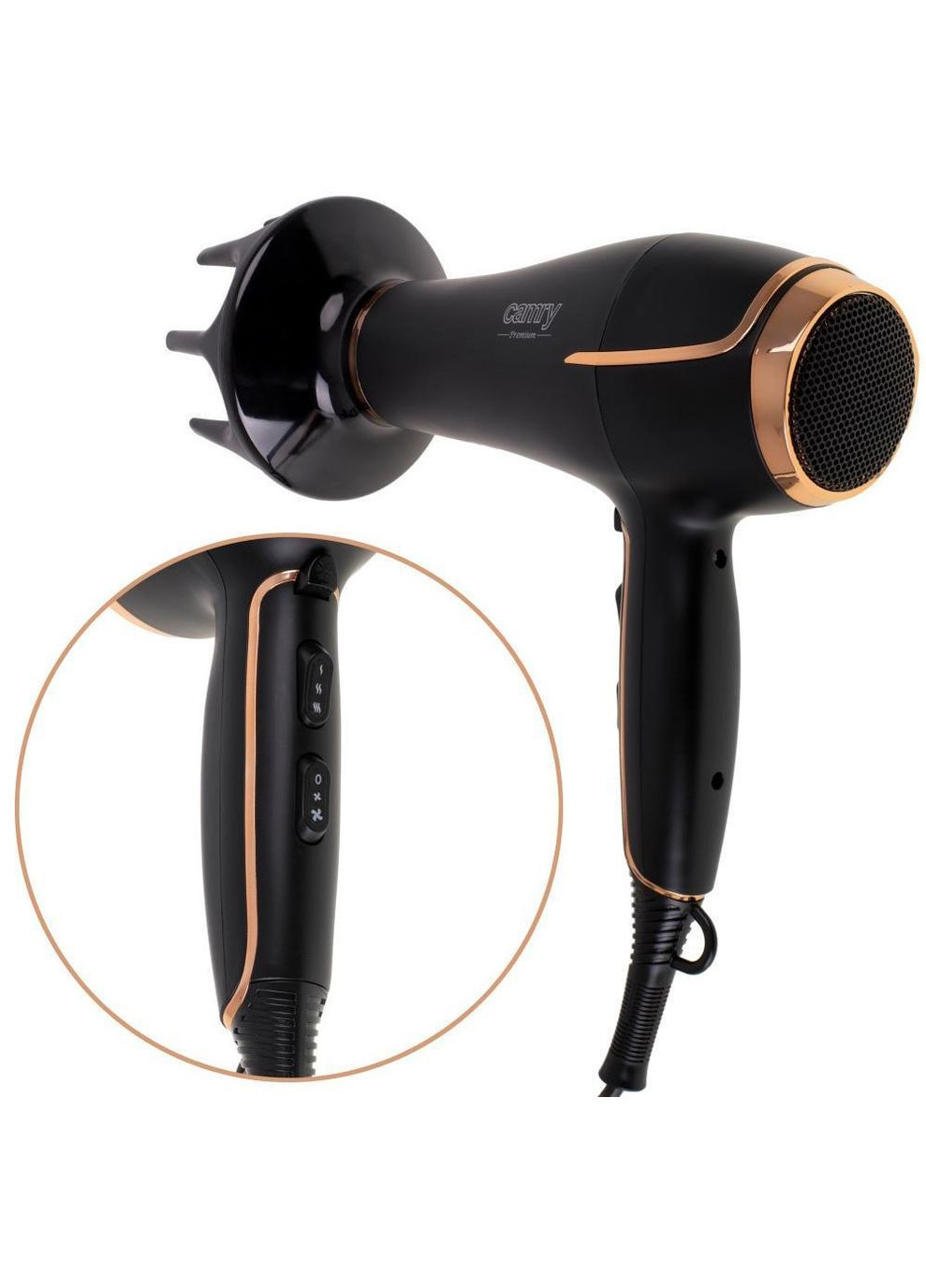 CR 2255 (2200 Вт, концентратор, диффузор, 2 скорости, петля для подвешивания) Camry (311196981)