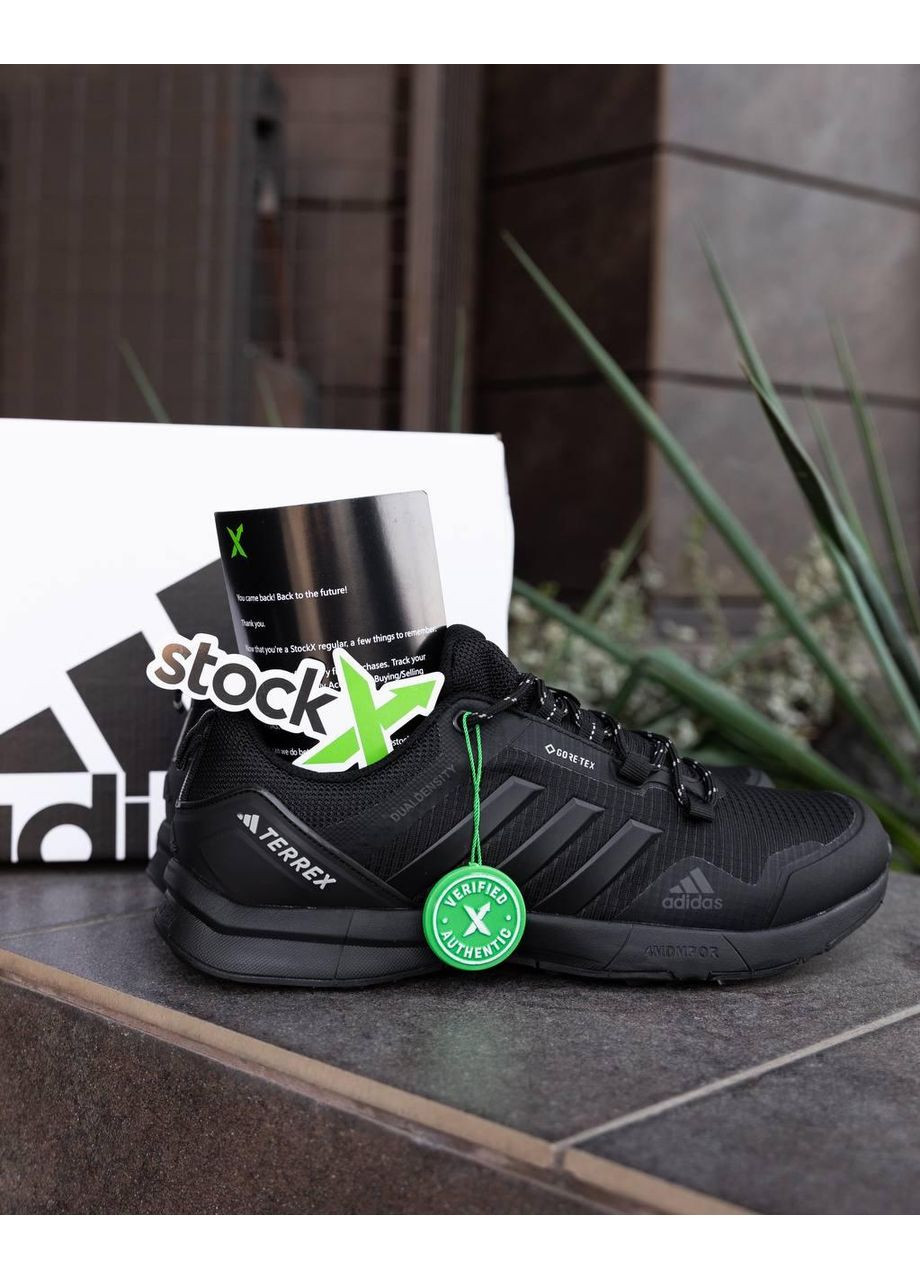 Черные демисезонные кроссовки мужские adidas terrex light gtx triple black v2 адидас No Brand