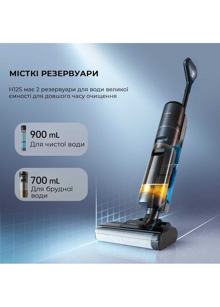 Аккумуляторный моющий пылесос Wet&Dry Vacuum Cleaner H12S (HHR30B) Dreame (351559586)