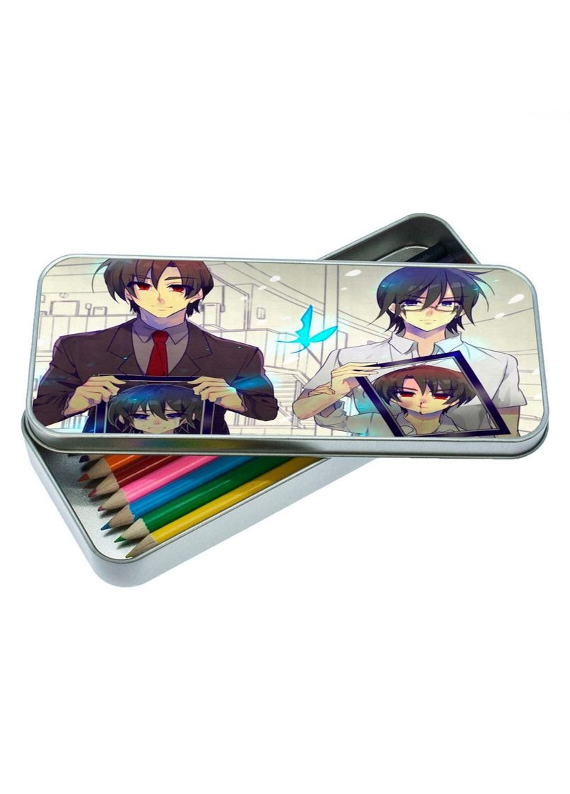 Пенал школьный для мальчика и девочки металлический Город, где нет только меня #007 7*18 см Silver No Brand (309158974)