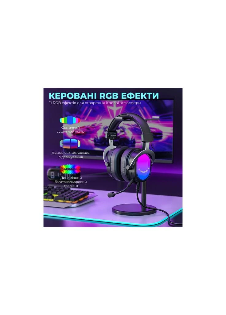 Навушники H16 7.1 RGB Black (H16) Fifine (390711176)