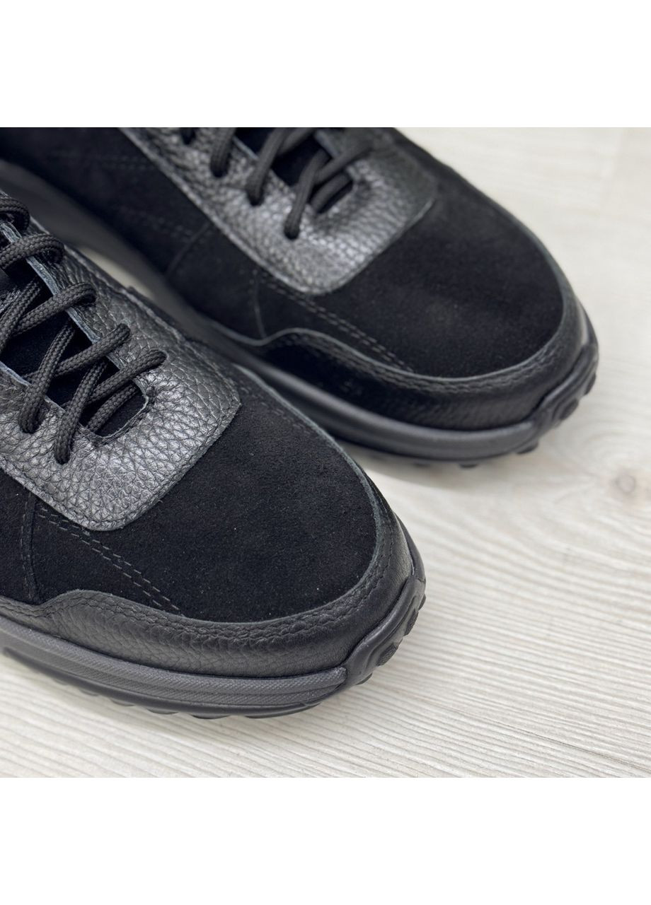 Чорні Осінні кросівки чоловічі комбіновані на шнурівці. колір чорний. 42 розмір Vasha para