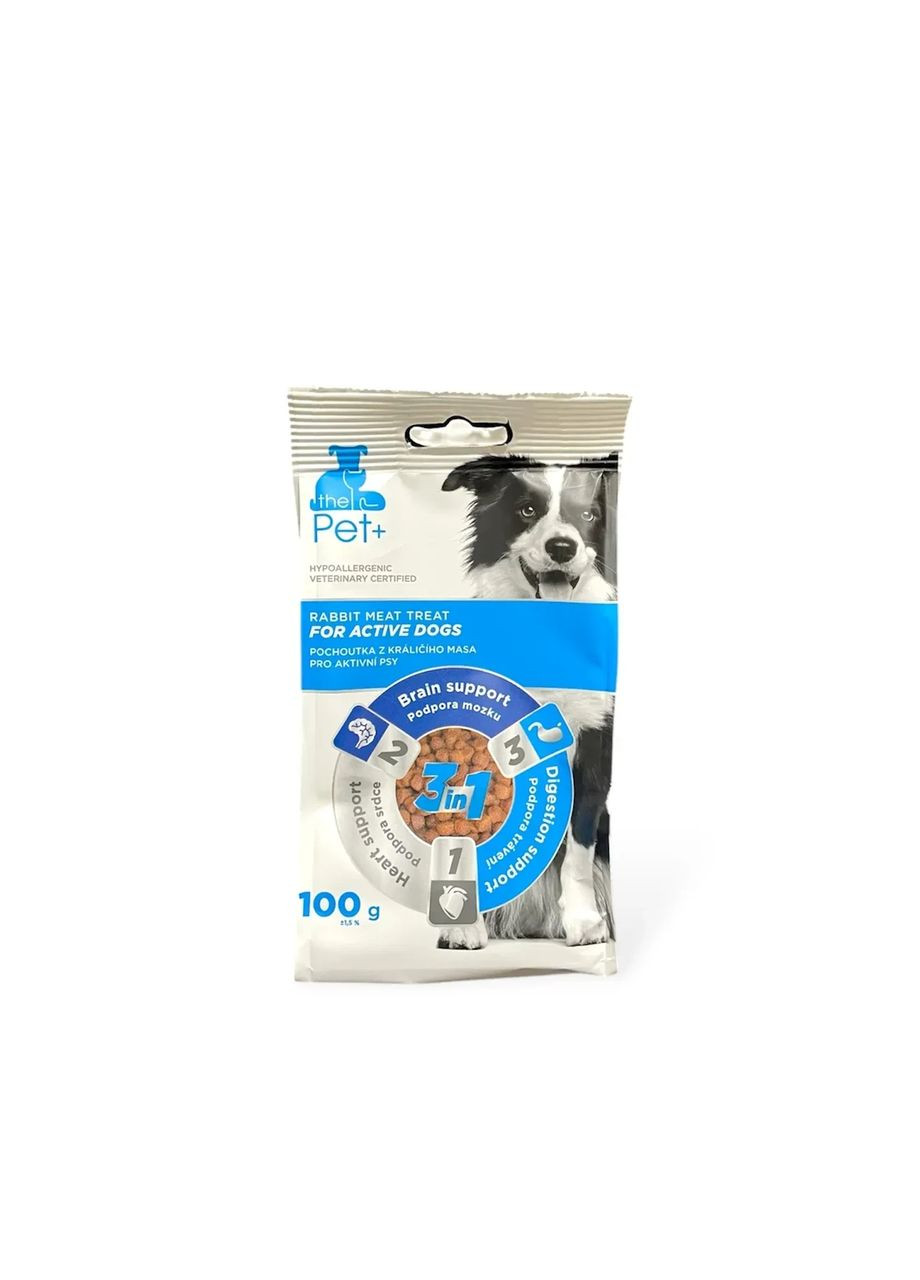 Ласощі для активних собак thePet+ (курка, кролик, риба, свинина) 100 г Fitmin (386099908)