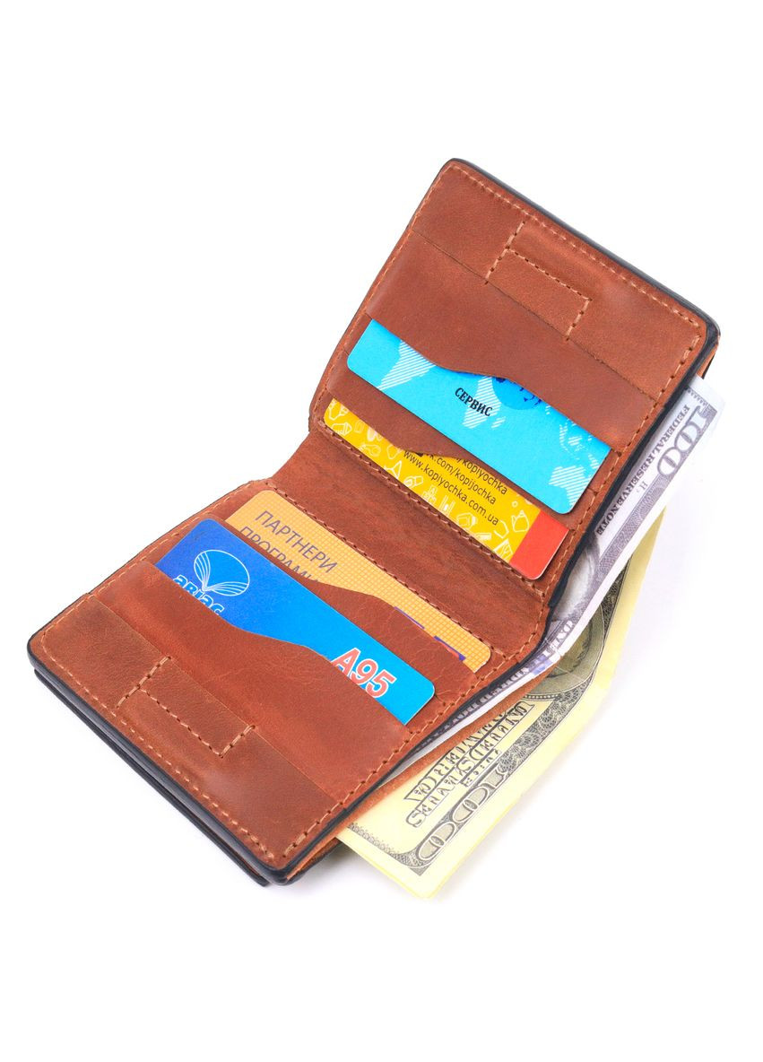 Якісний шкіряний чоловічий гаманець з монетницею Україна 16744 Grande Pelle (331908242)