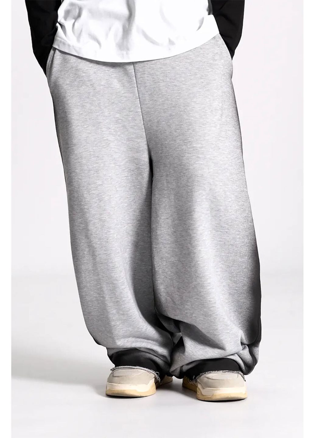 Чоловічі спортивні штани оверсайз Fug меланж OGP (372519985)