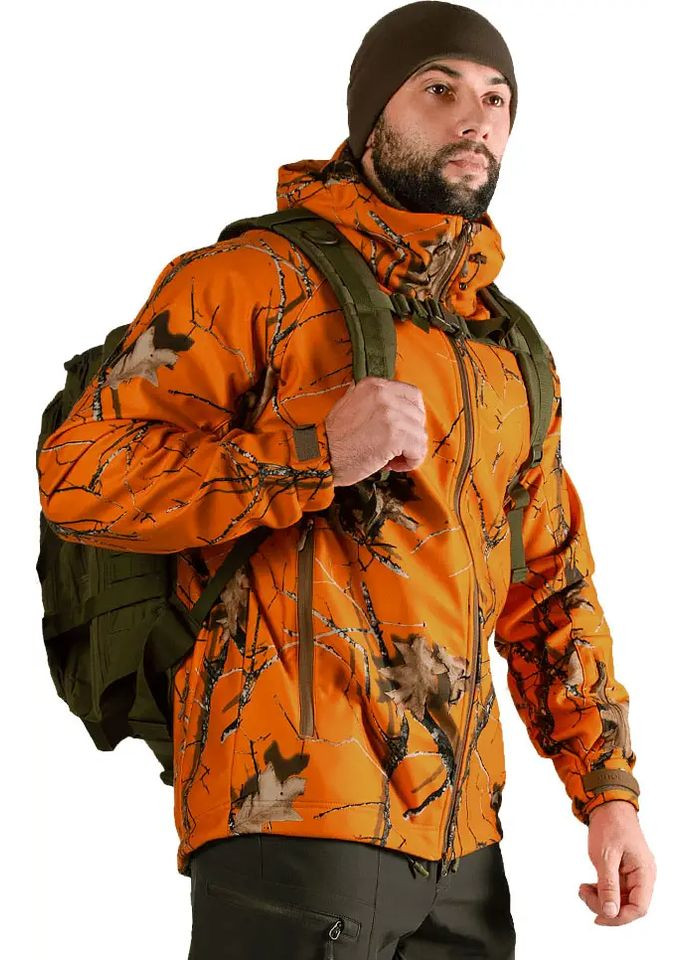 Помаранчева демісезонна куртка rubicon flamewood Camotec