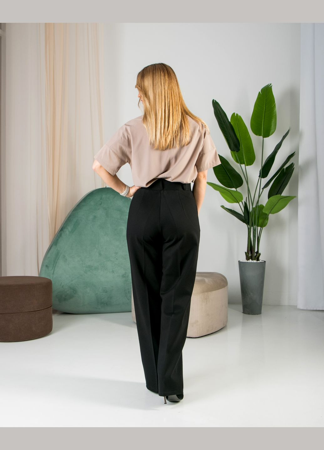 Классические женские брюки 343ФРС черные. No Brand (296657528)