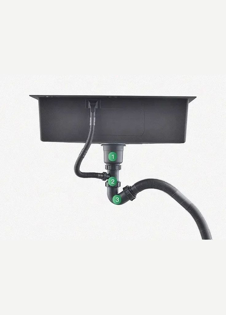 Кухонная мойка белая под столешницу 1.5 мм из нержавеющей стали NW-5742 Nett (336939131)