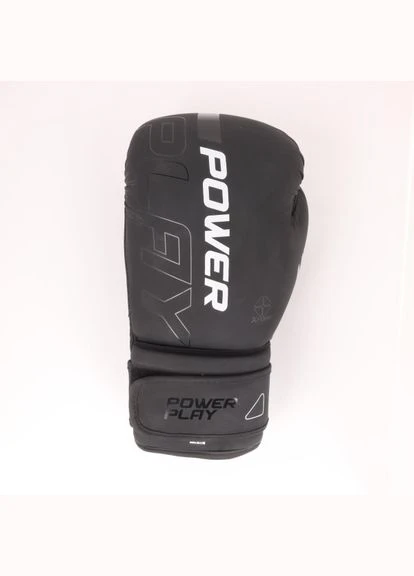 Боксерские перчатки 3024 Ultra Mat Чорно-Белые 12 унций PowerPlay (314952863)