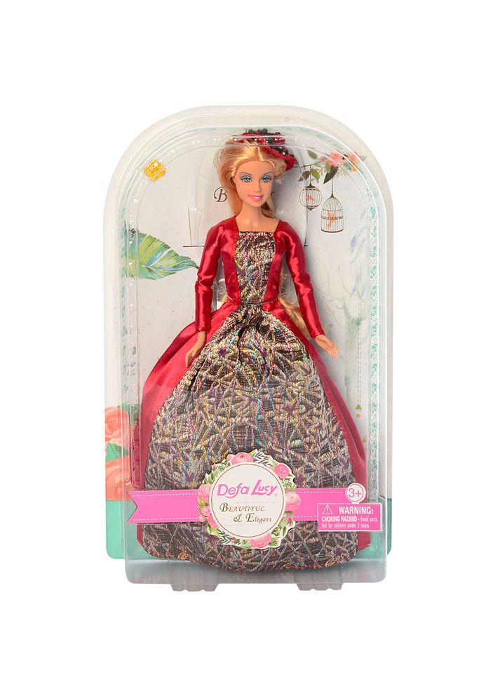 Кукла в пышном красном платье 29см (8407) Defa (301421707)