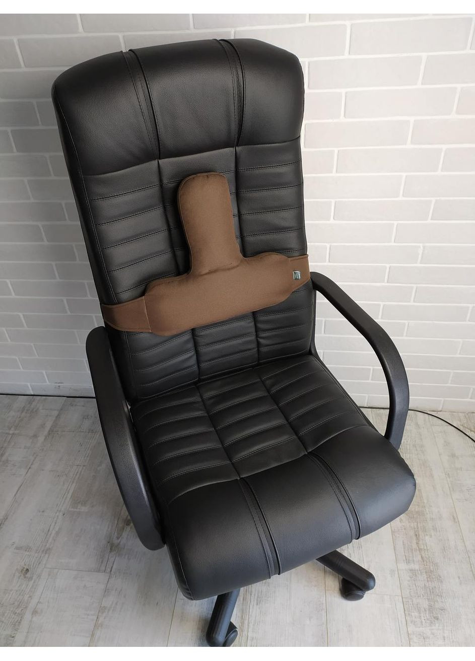 Ергономічна подушка EKKOSEAT під поперек на крісло керівника. Коричнева. SF-2H-303 Ekko Seat (353718757)