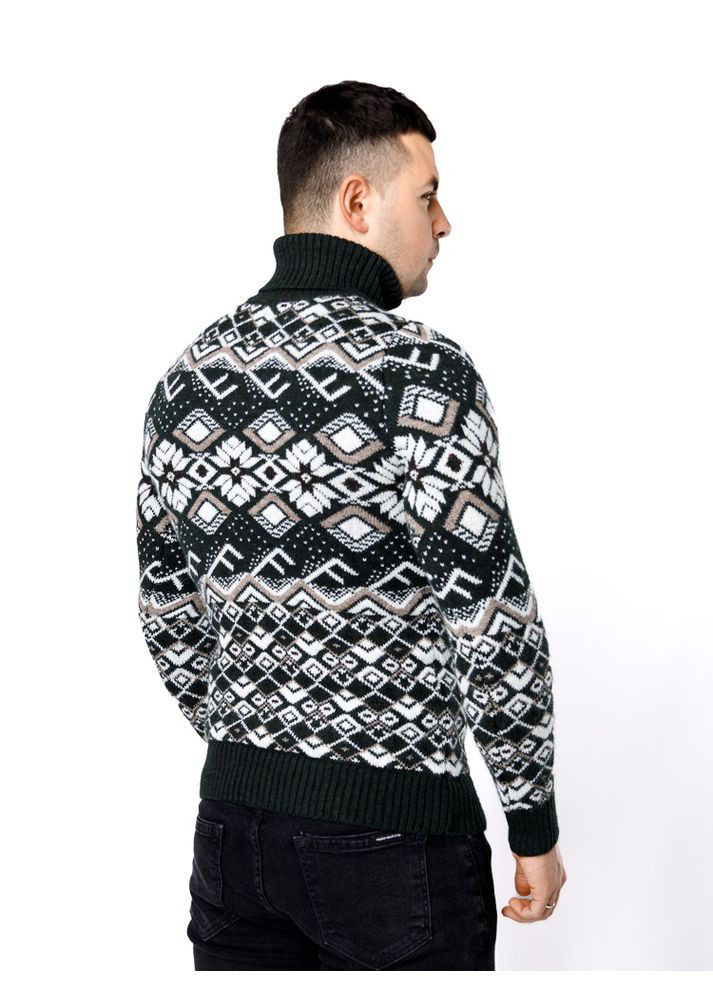 Темно-зеленый зимний мужской свитер цвет темно-зеленый cb-00233272 Gerekli