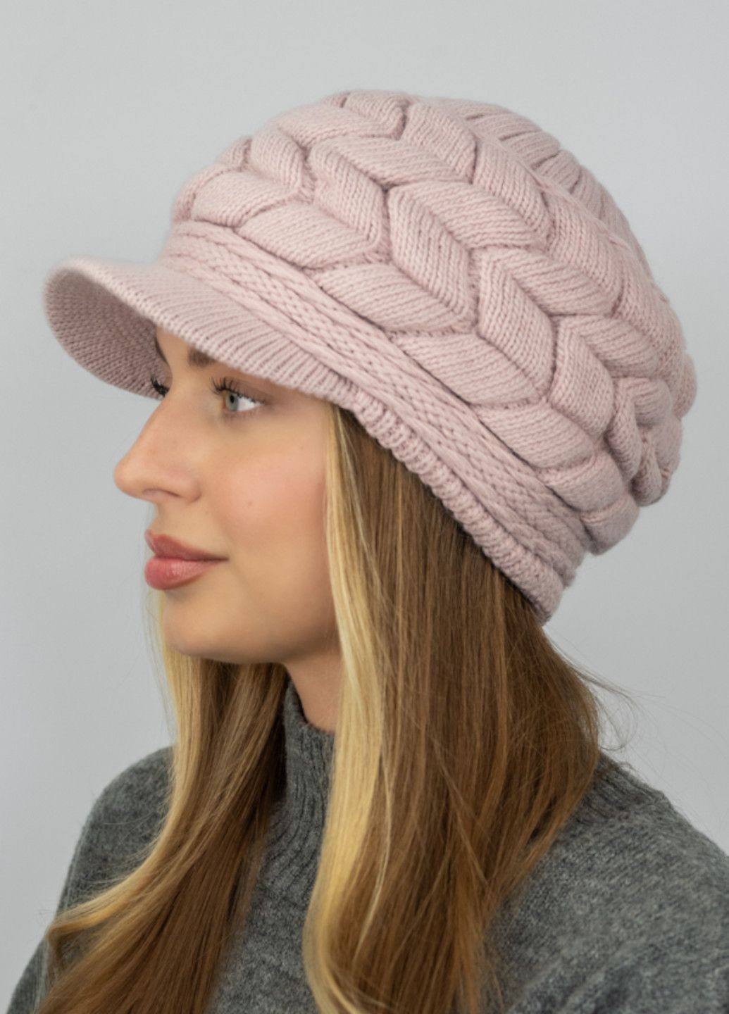 Шапка "Клариса" в'язана Braxton (362670031)