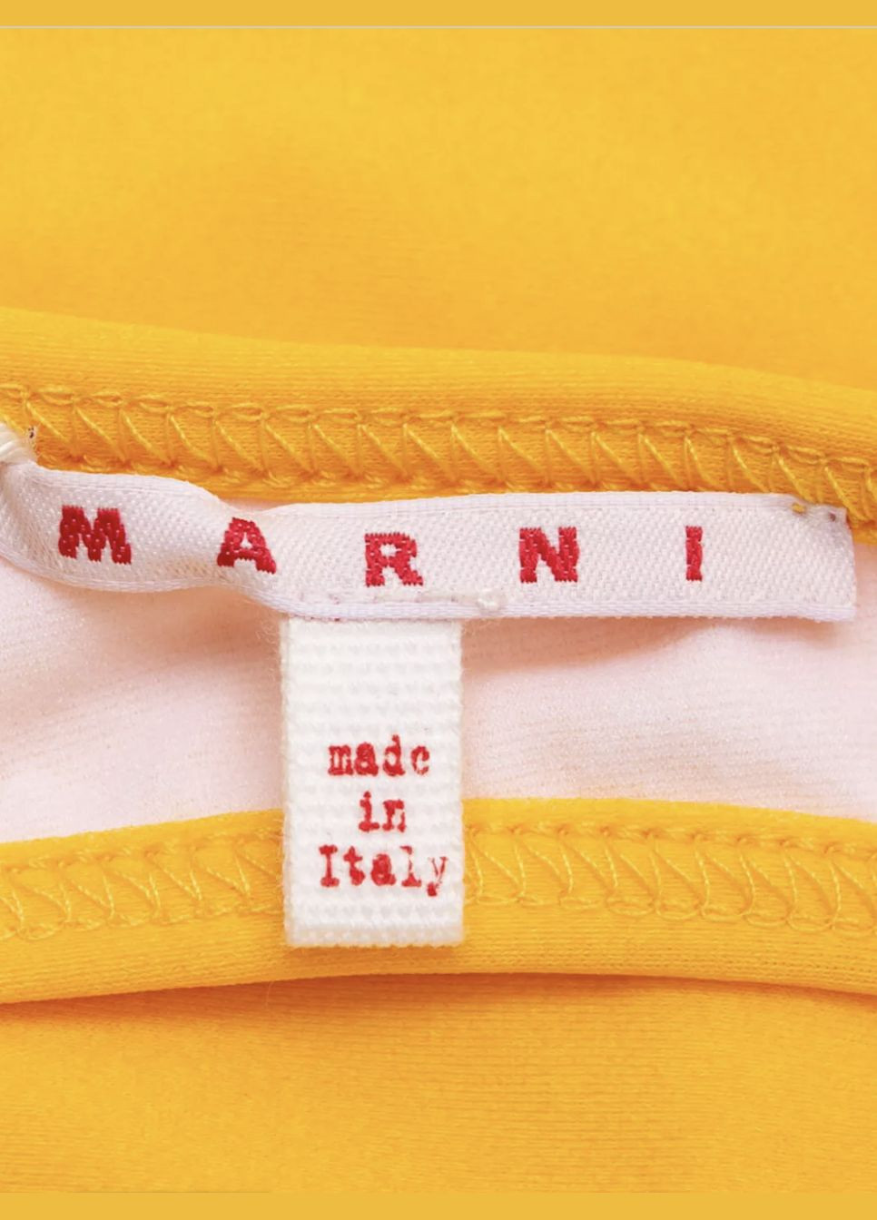Жовтий літній суцільний жовтий купальник суцільний Marni суцільний купальник MRMM0003A2
