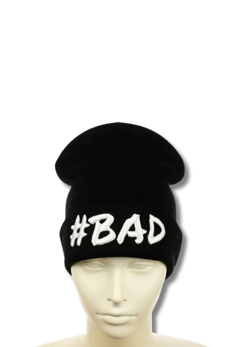 Шапка біні лонг з вишивкою #BAD No Brand Шапка вишивкою (341483894)