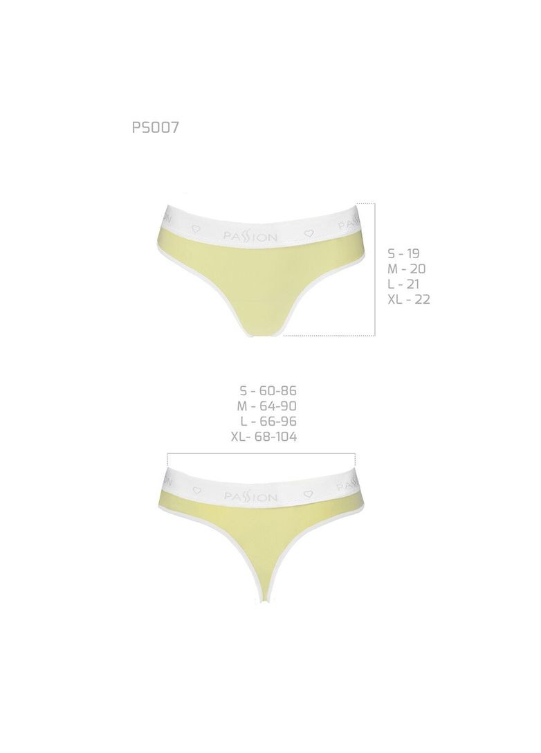 Комбинированный демисезонный спортивные трусики-стринги ps007 panties m, yellow Passion