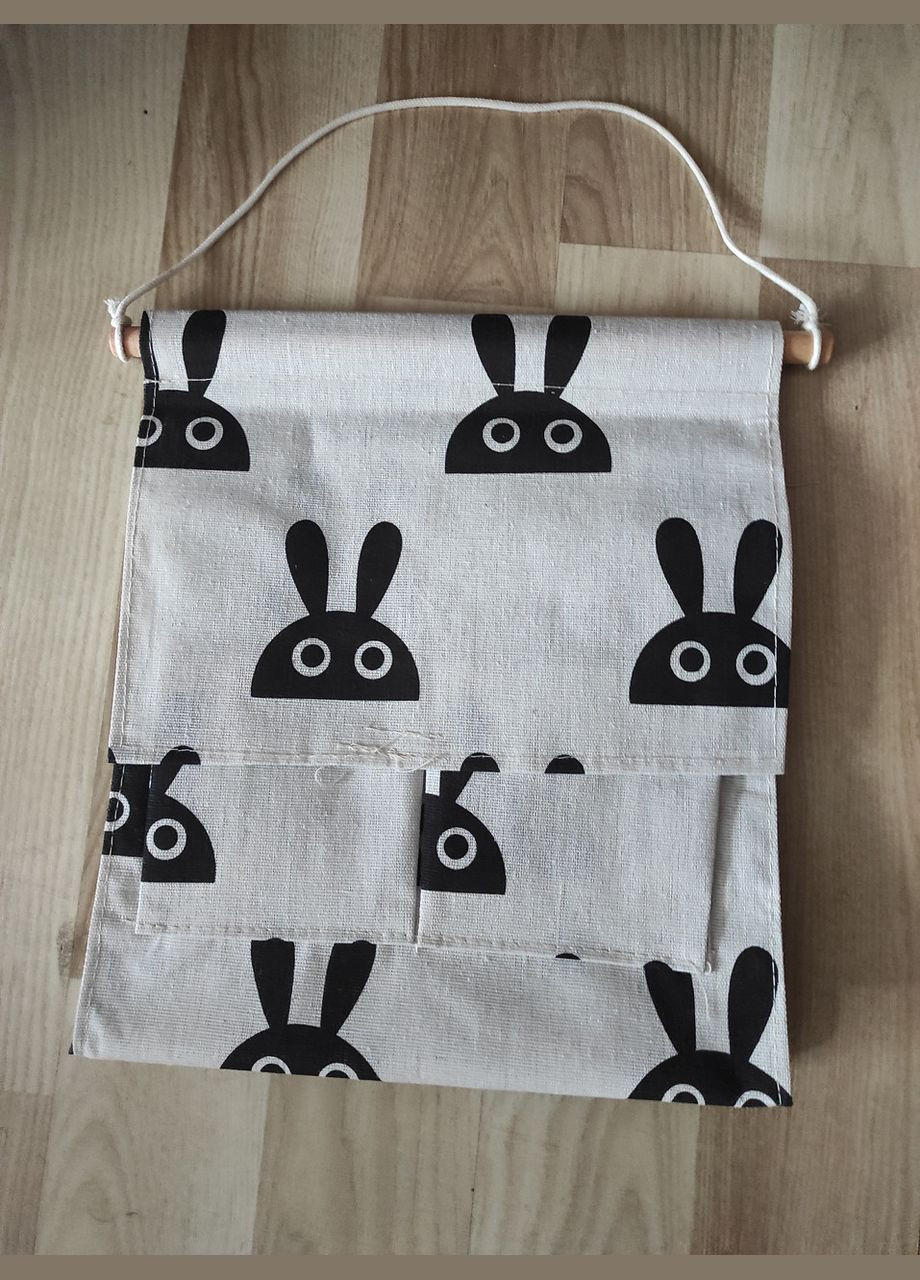 Подвесной органайзер-карман большой на стену с клапаном 30*28 см Зайцы No Brand (307252341)