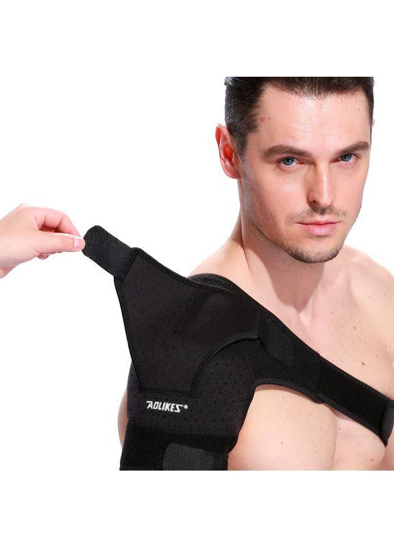 Фіксатор плечового суглоба A-1697 Right black підтримка для спини 11 шт. AOLIKES (356499459)