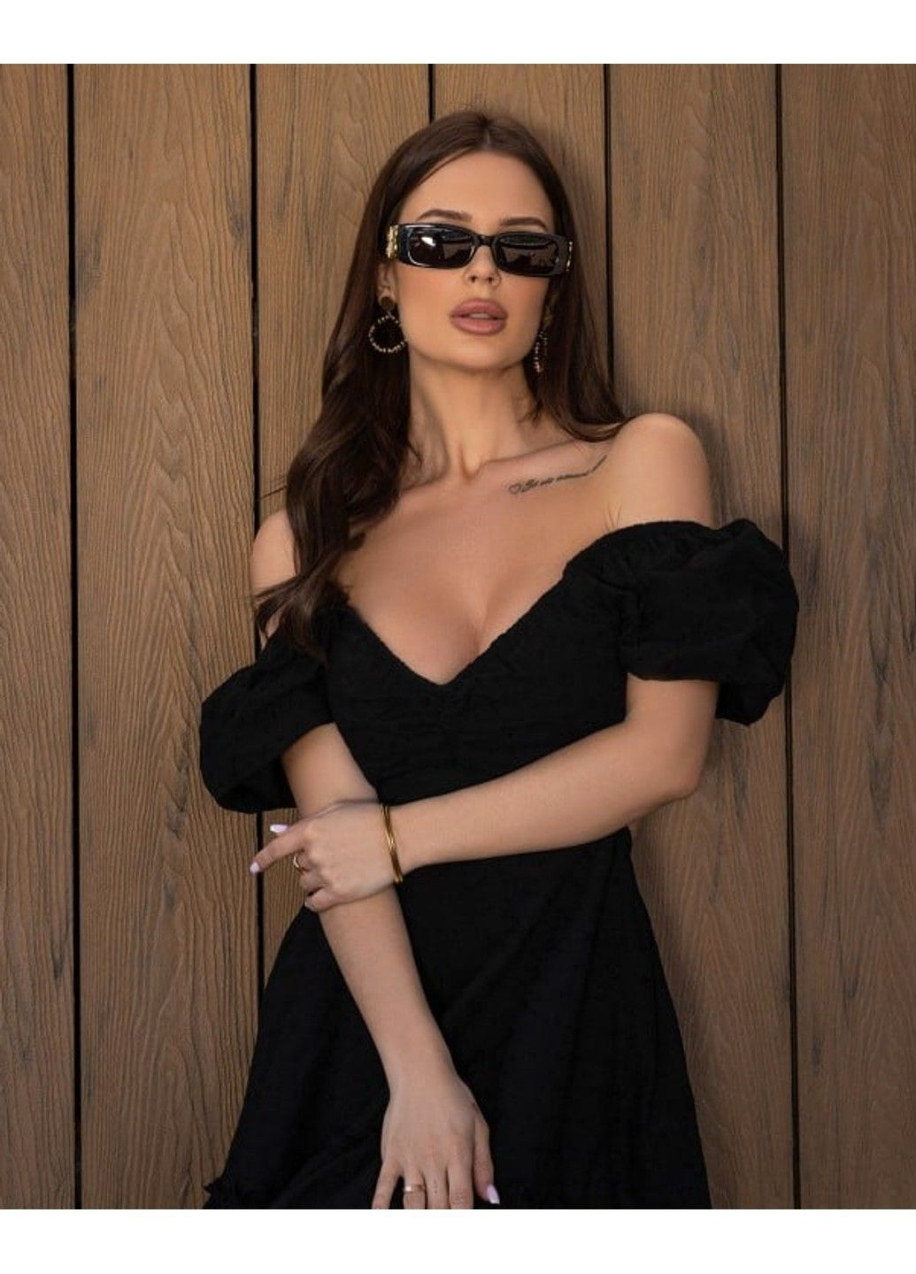 Черное повседневный платья sa-530 черный ISSA PLUS