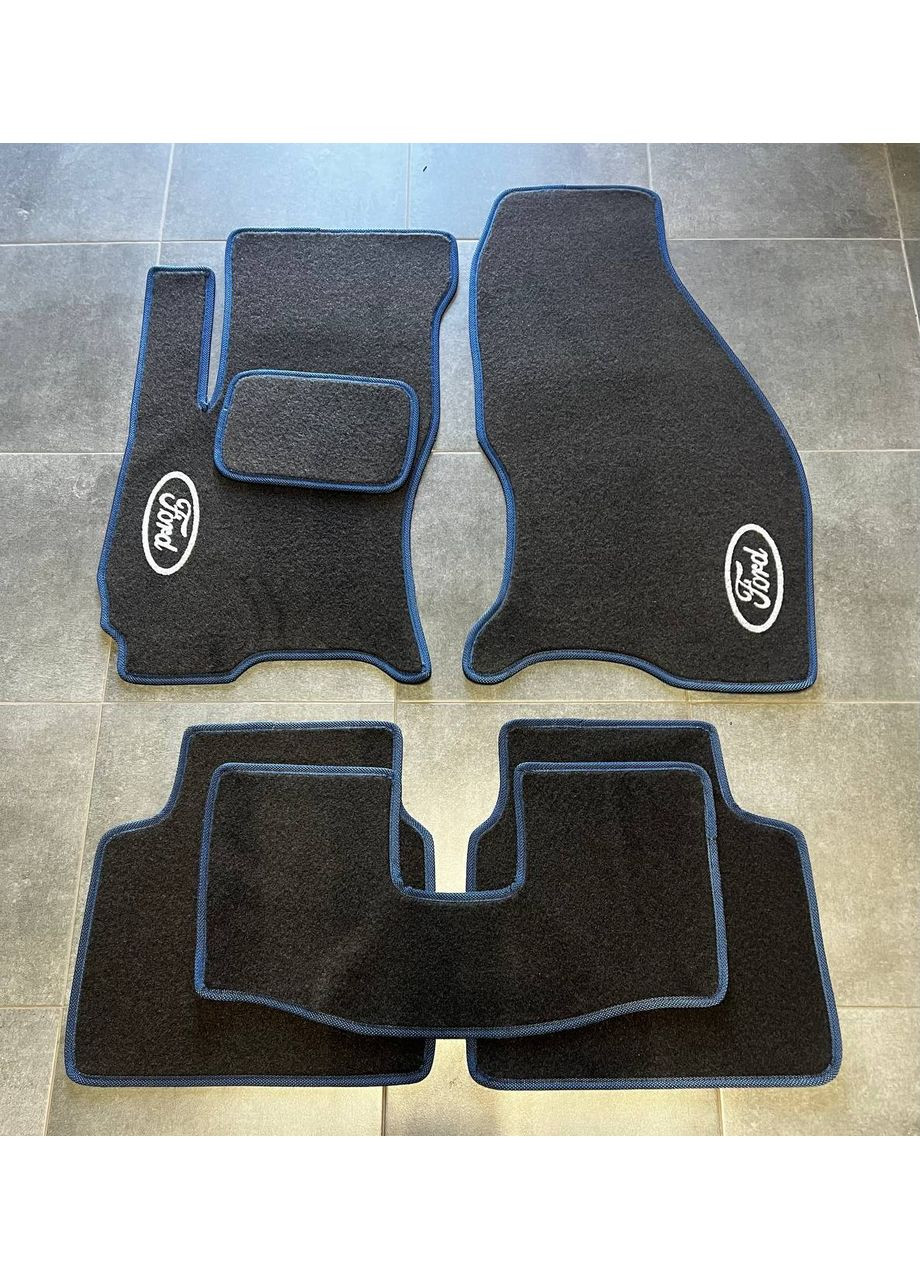 Ворсові килимки в салон для Ford (2000-2007)/Форд Мондео /Чорні, 5шт Beltex Mondeo (360617999)