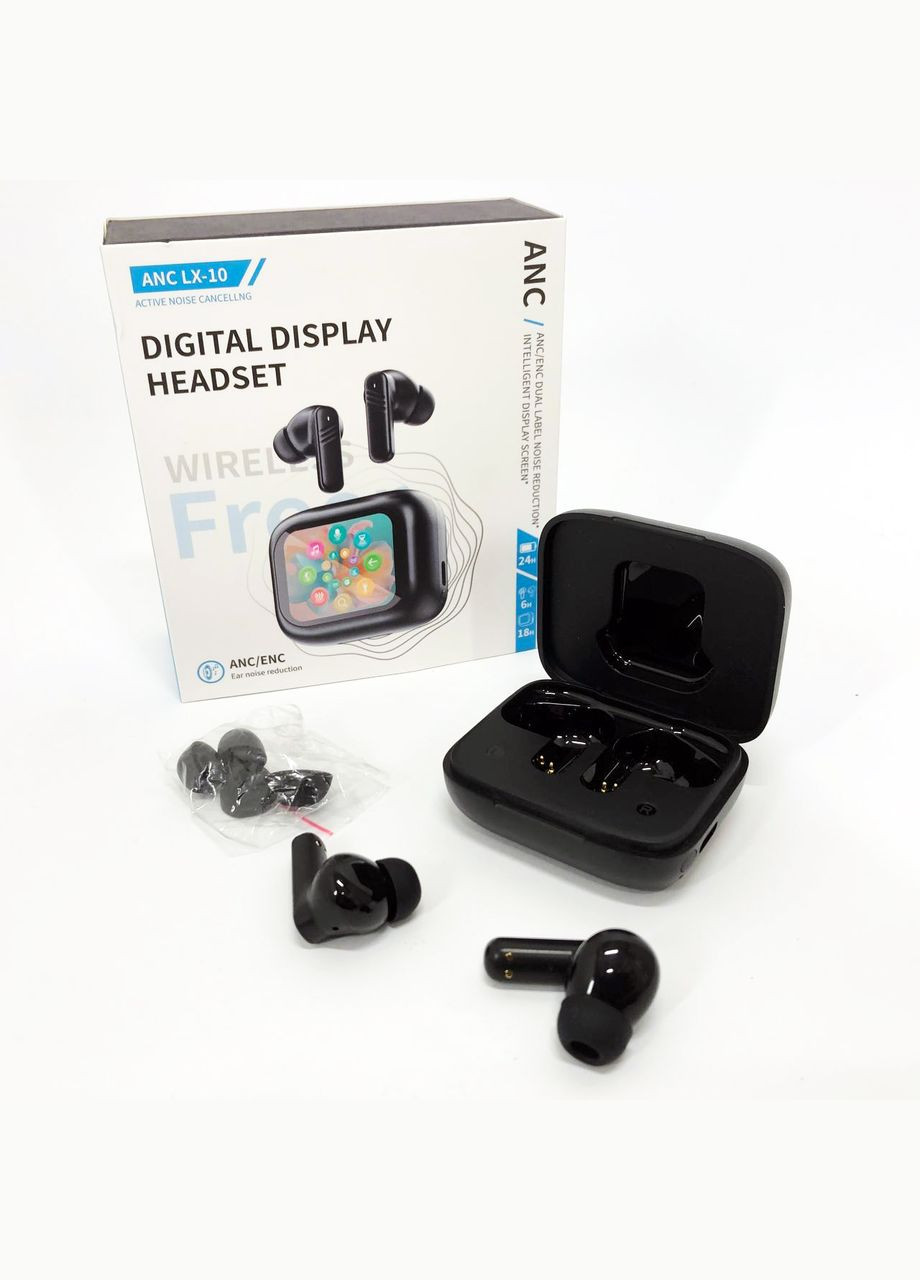 Бездротові навушники LX-10 TWS Earbuds з LED дисплеєм Bluetooth бездротові навушники затички. Колір: чорний No Brand (357345859)