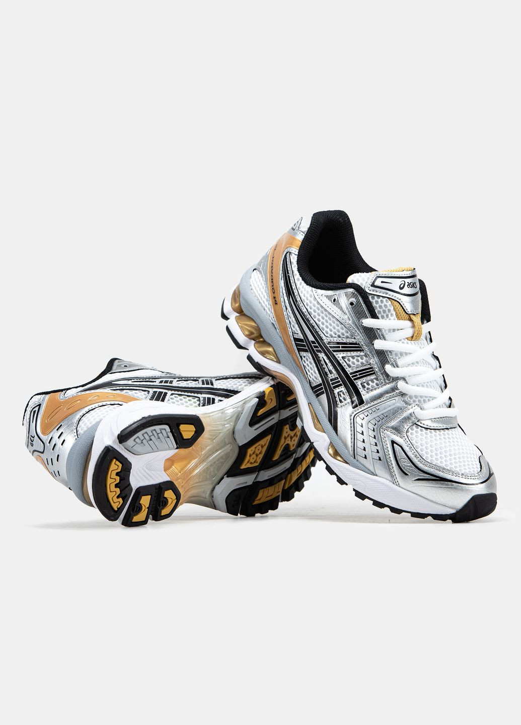Кроссовки женскиеи и мужские Asics Gel-Kayano 14 grey black gold | Асикс Гель-Каяно 14 серые черные No Brand серые всесезоны (315155239)