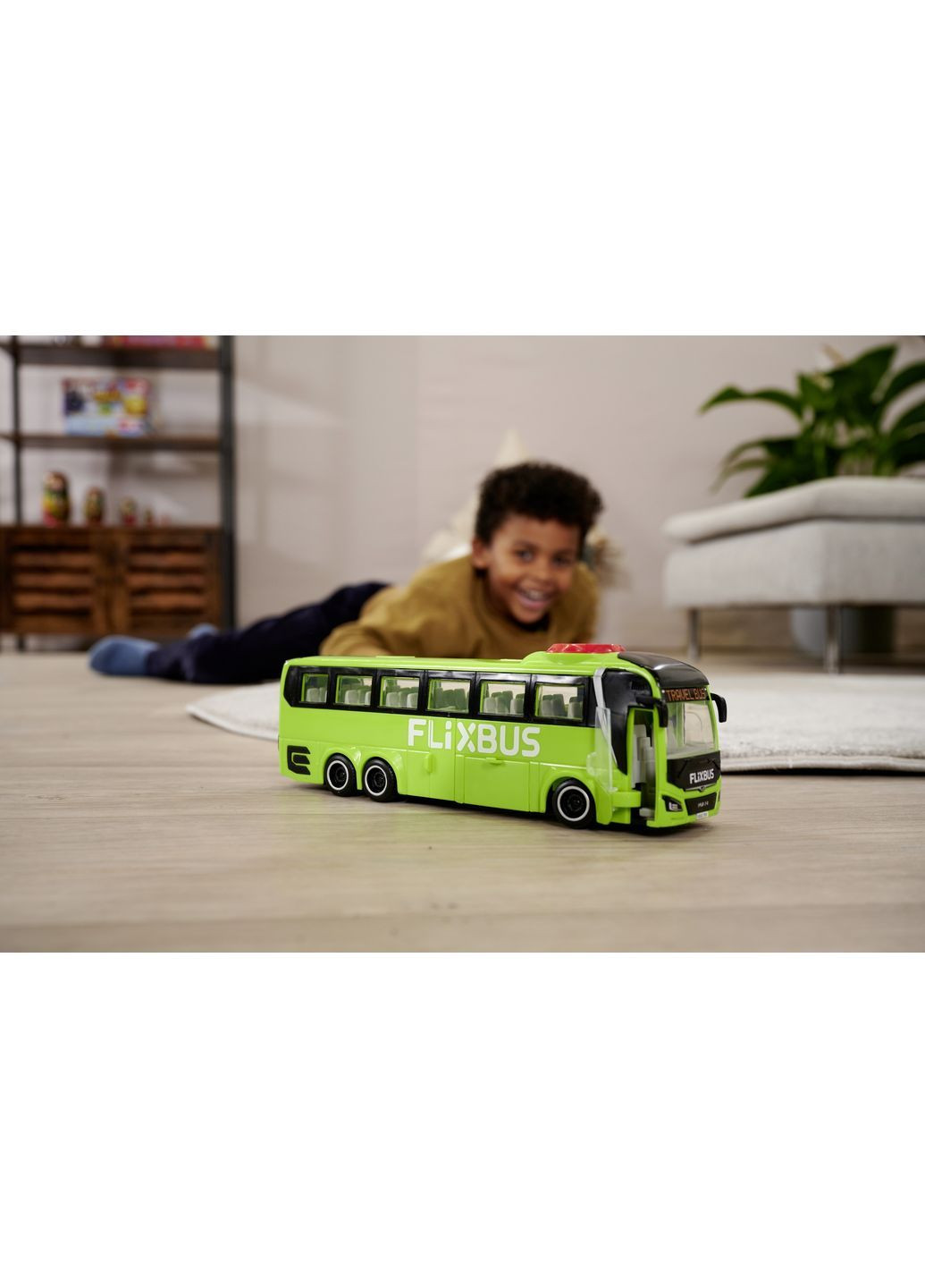 Туристичний автобус Фліксбасс, 26,5 см, салатовий () Dickie toys 3744015 (370705421)