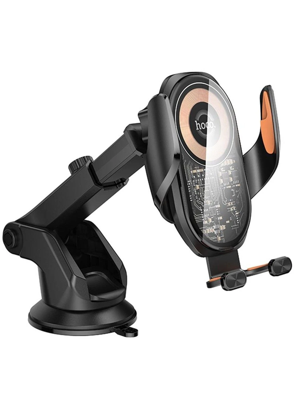 Автотримач з БЗП HW34 Blue whale 3-axis linkage wireless 15W (center console) Hoco (351505273)