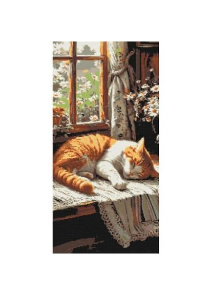 Алмазна мозаїка "Рудик котик" 40х80 см Origami (366818995)