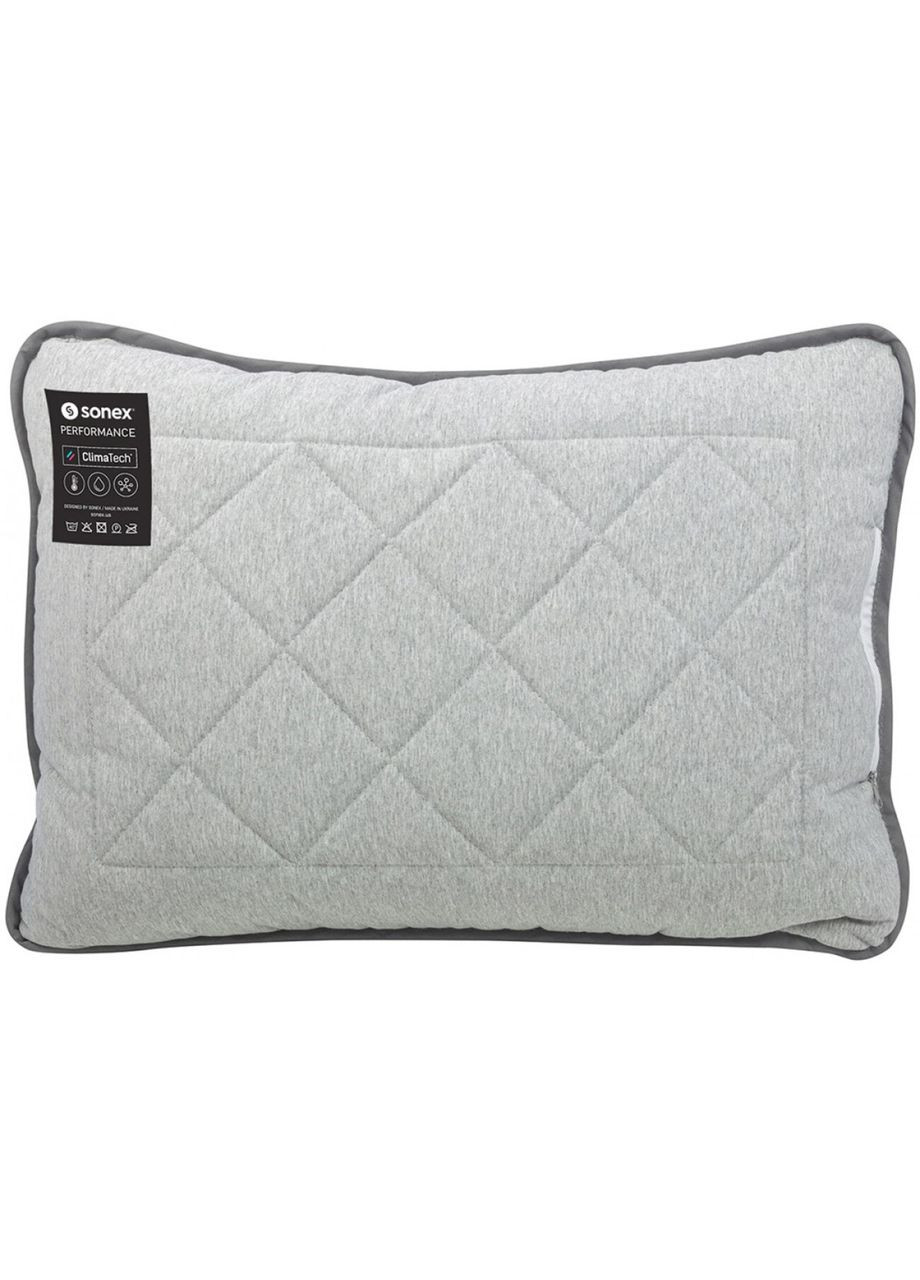 Подушка из хлопка 50х70 на молнии серая Performance SO102367 Sonex (316080231)