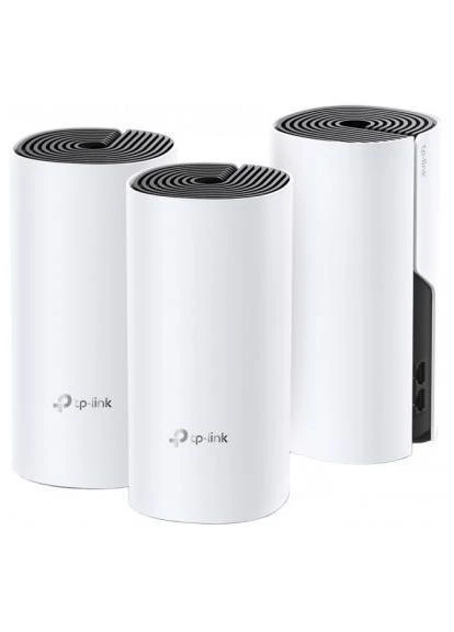 Точка доступу Wi-Fi DECO E4 3 шт AC1200, 2xFE LAN/WAN, MESH, MU-MIMO, Beamforming (DECO-E4-3-PACK) TP-Link (397313888)