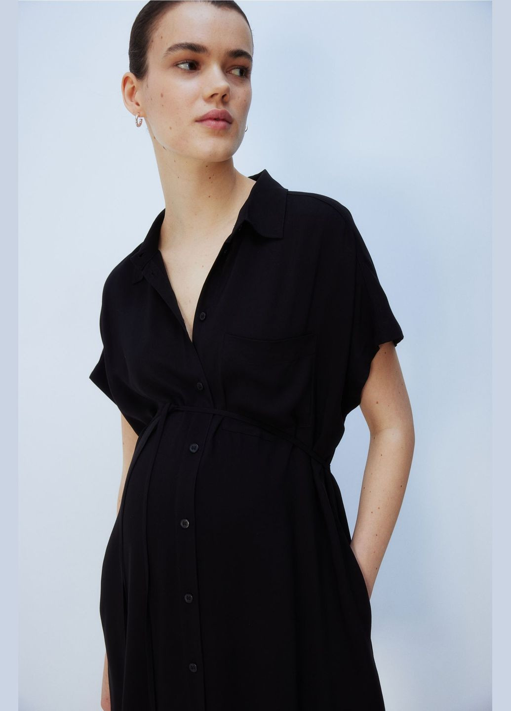 Чорна повсякденний плаття для вагітних H&M однотонна