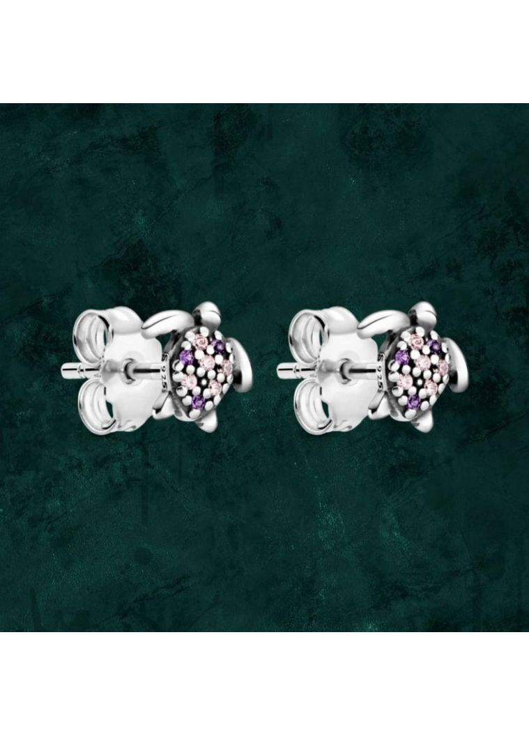 Срібні сережки "Моя морська черепашка" Pandora (Пандора) 299009C01 No Brand (363028356)