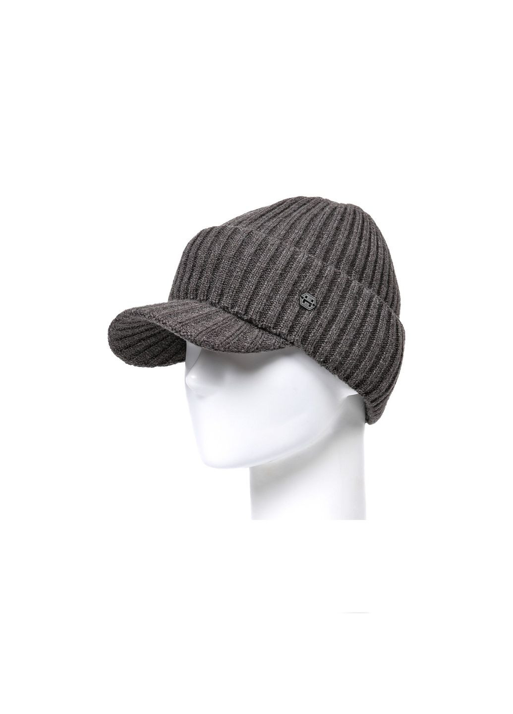 Шапка по голові з козирком чоловіча бавовна сіра ГОРДІЙ 951-464 LuckyLOOK 951-464М (367831452)