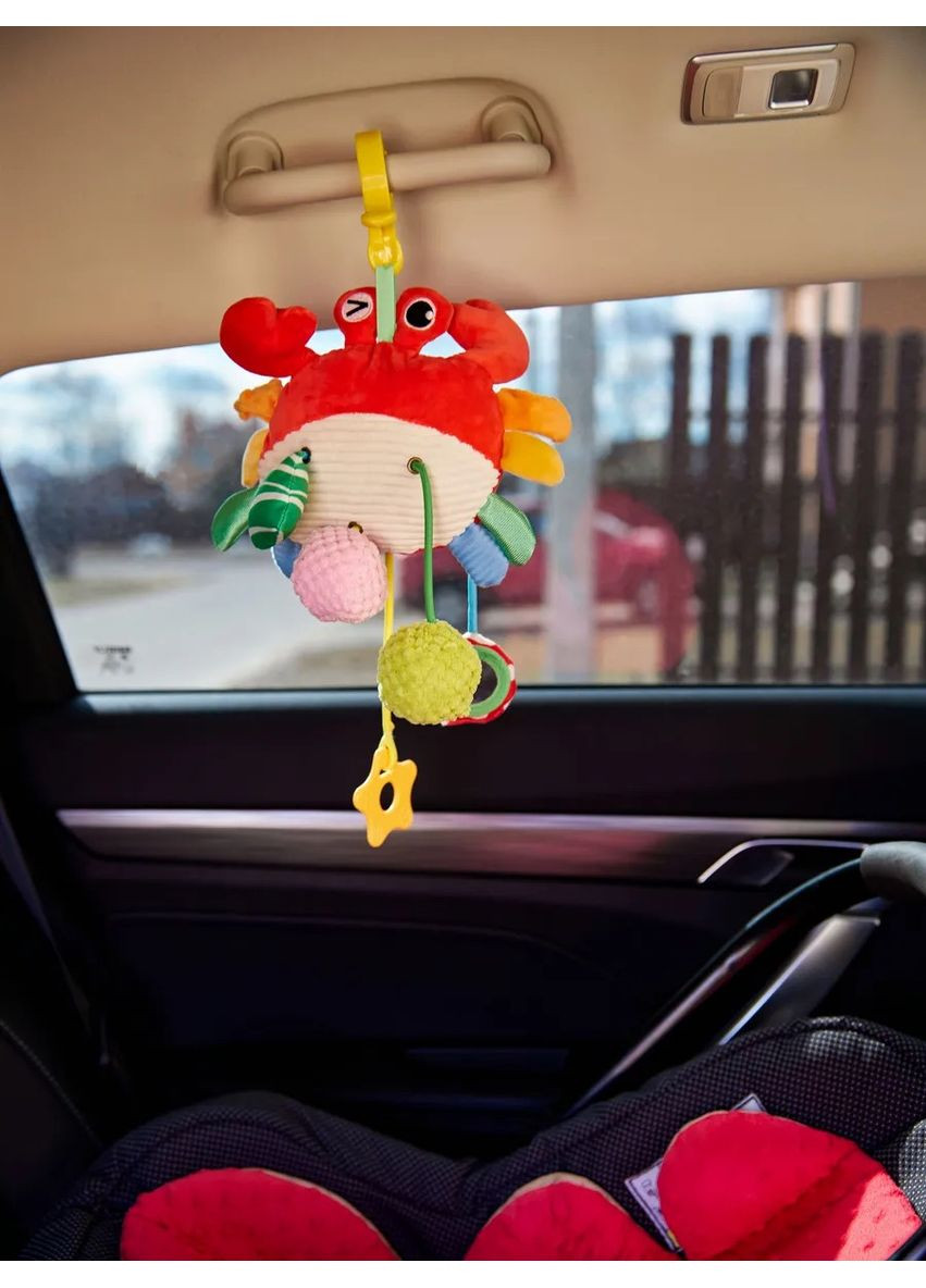 Развивающая мягкая игрушка-краб с подвесами, 35 см 0+ No Brand (355890360)